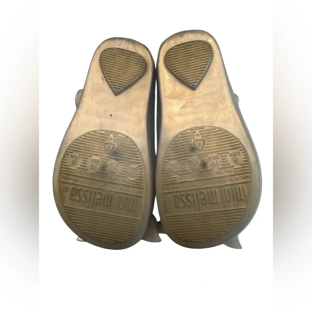Mini Melissa Iridescent Silver Butterfly Shoes Toddler 6 US